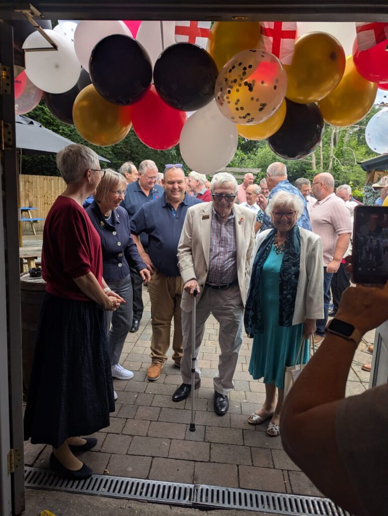 Dennis and others outside The Royal Oak
