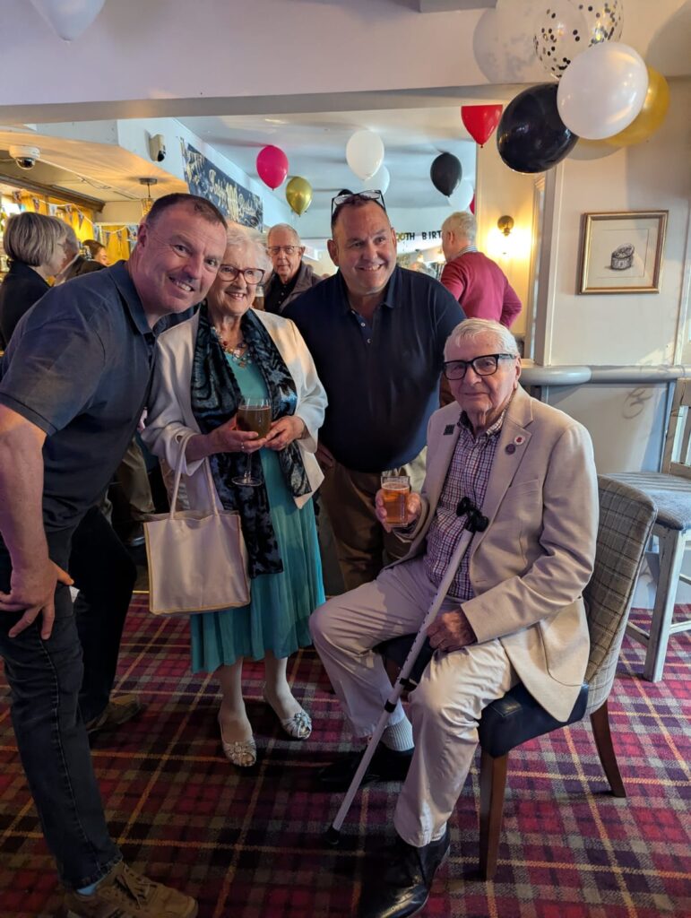 Dennis with members of the local RBL branch